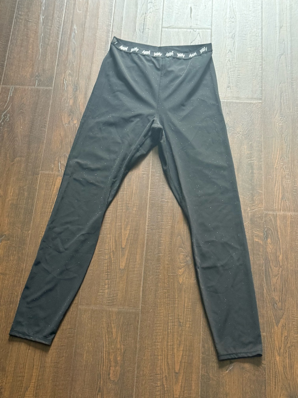 YITTY Black Glitter Logo Waistband Leggings - Never Worn